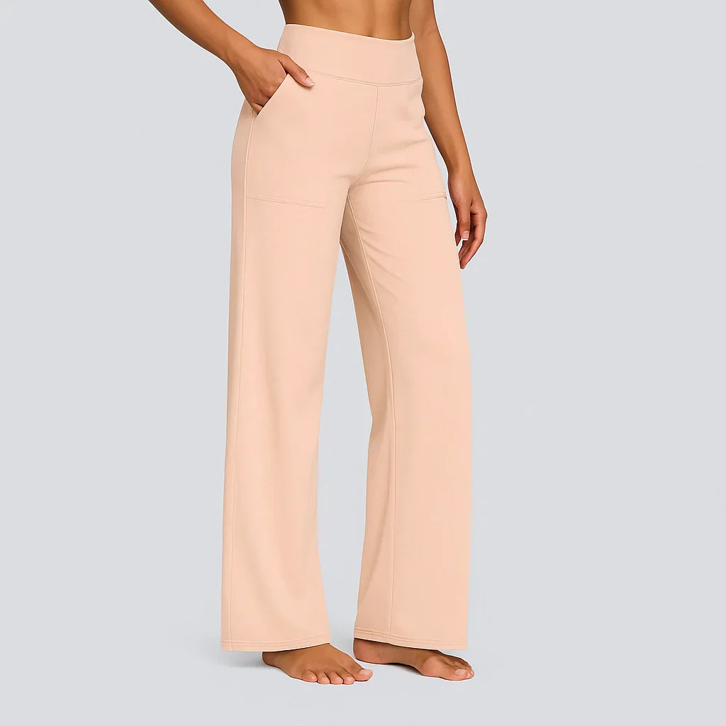 Pantalon Stretch Confort Taille Haute pour Femme au Style Élégant et Décontracté
