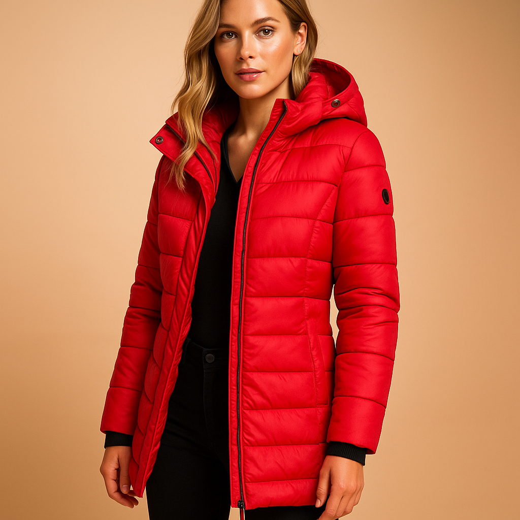 Veste Matelassée Légère Femme avec Capuche pour l’Hiver