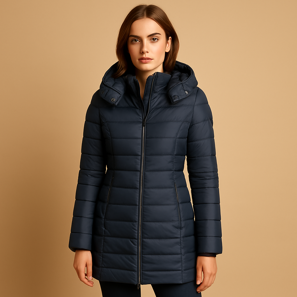 Veste Matelassée Légère Femme avec Capuche pour l’Hiver