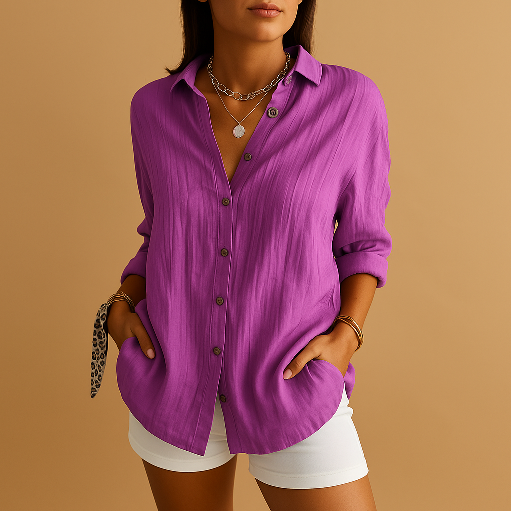 Blouse Femme en Coton & Lin – Légère, Chic & Naturelle