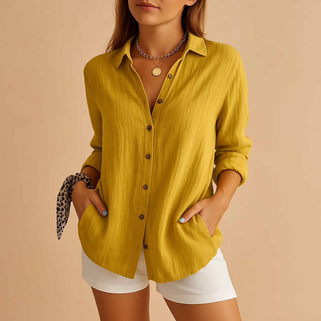 Blouse Femme en Coton & Lin – Légère, Chic & Naturelle