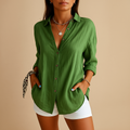 Blouse Femme en Coton & Lin – Légère, Chic & Naturelle