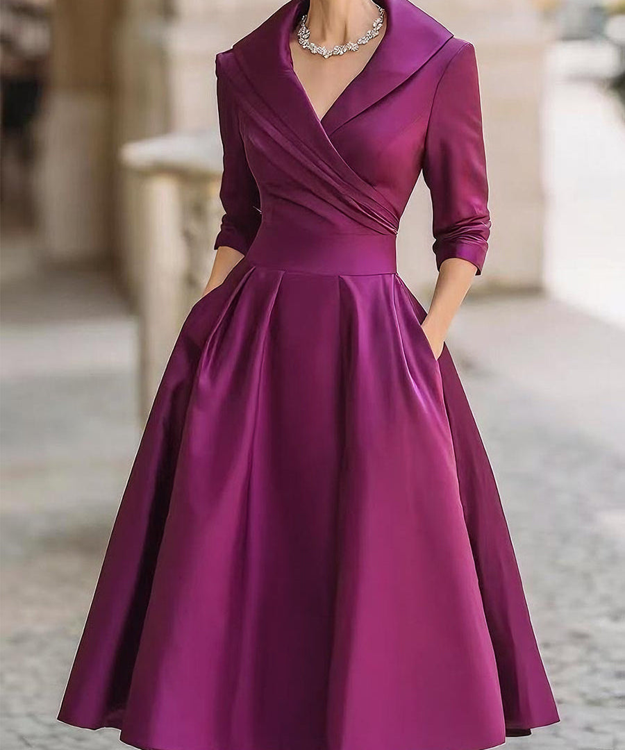 Robe Midi Vintage – Élégance Lumina Vancouver