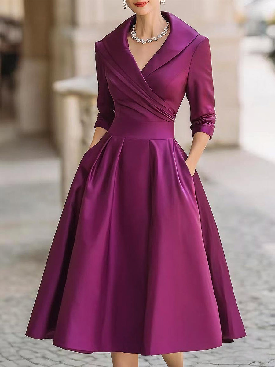 Robe Midi Vintage – Élégance Lumina Vancouver