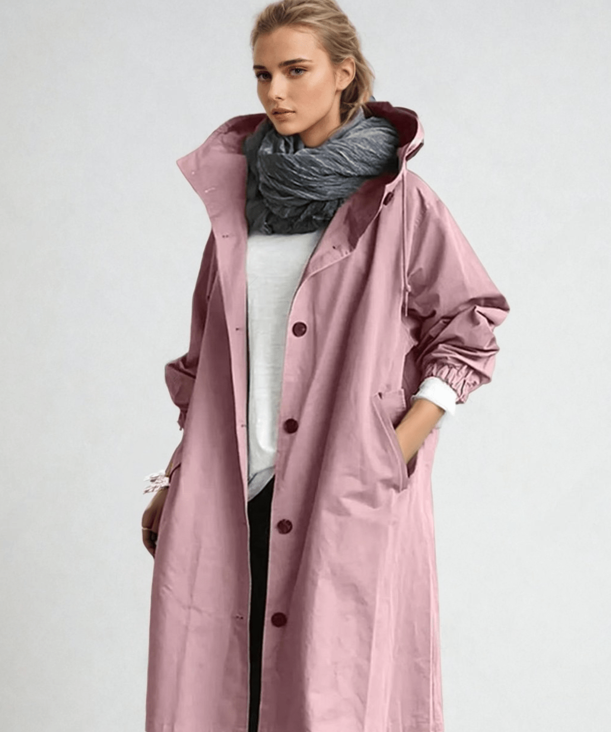 Trench-coat moderne à col montant élégant