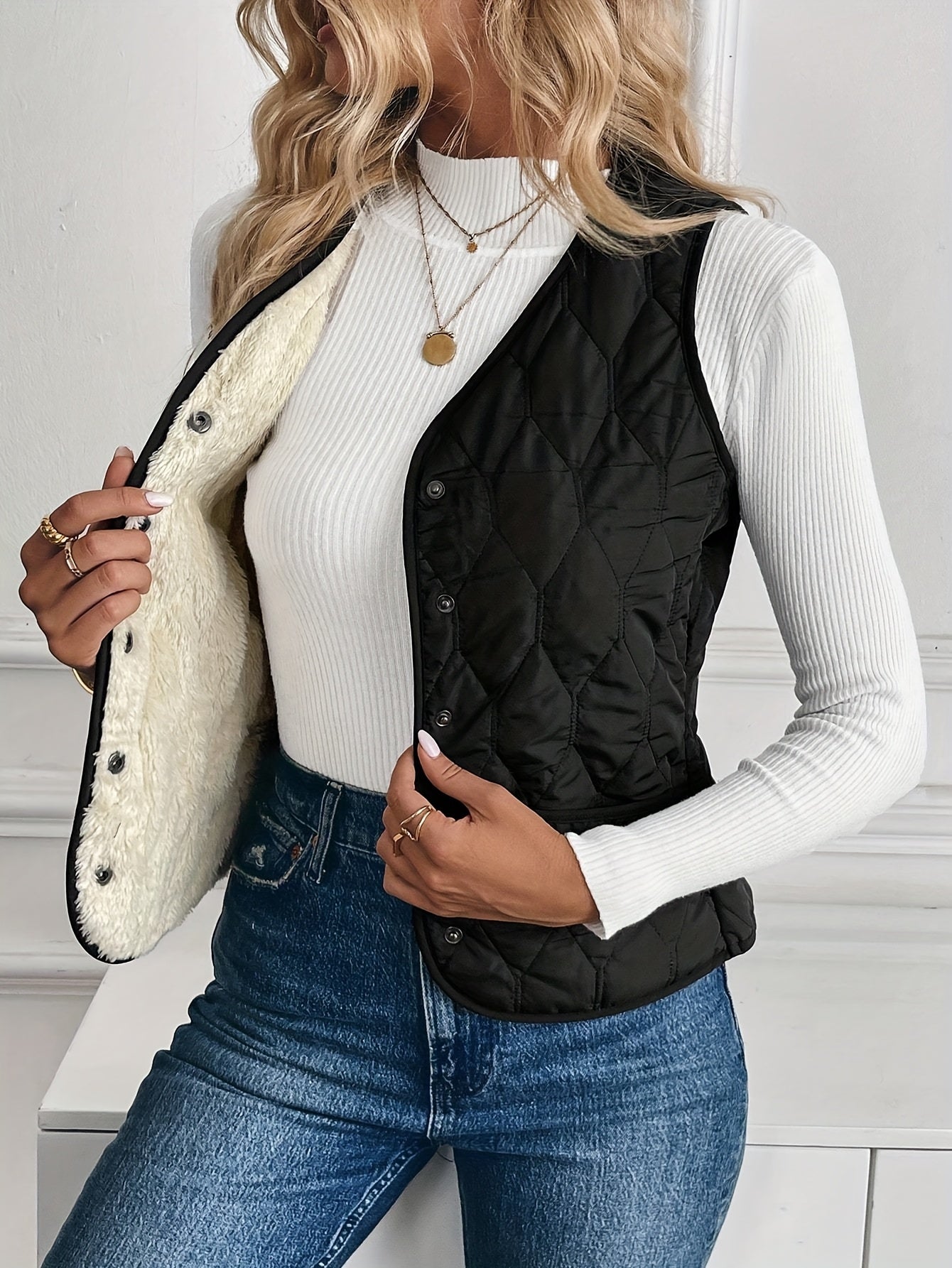 Gilet Sans Manches Matelassé & Style Bomber