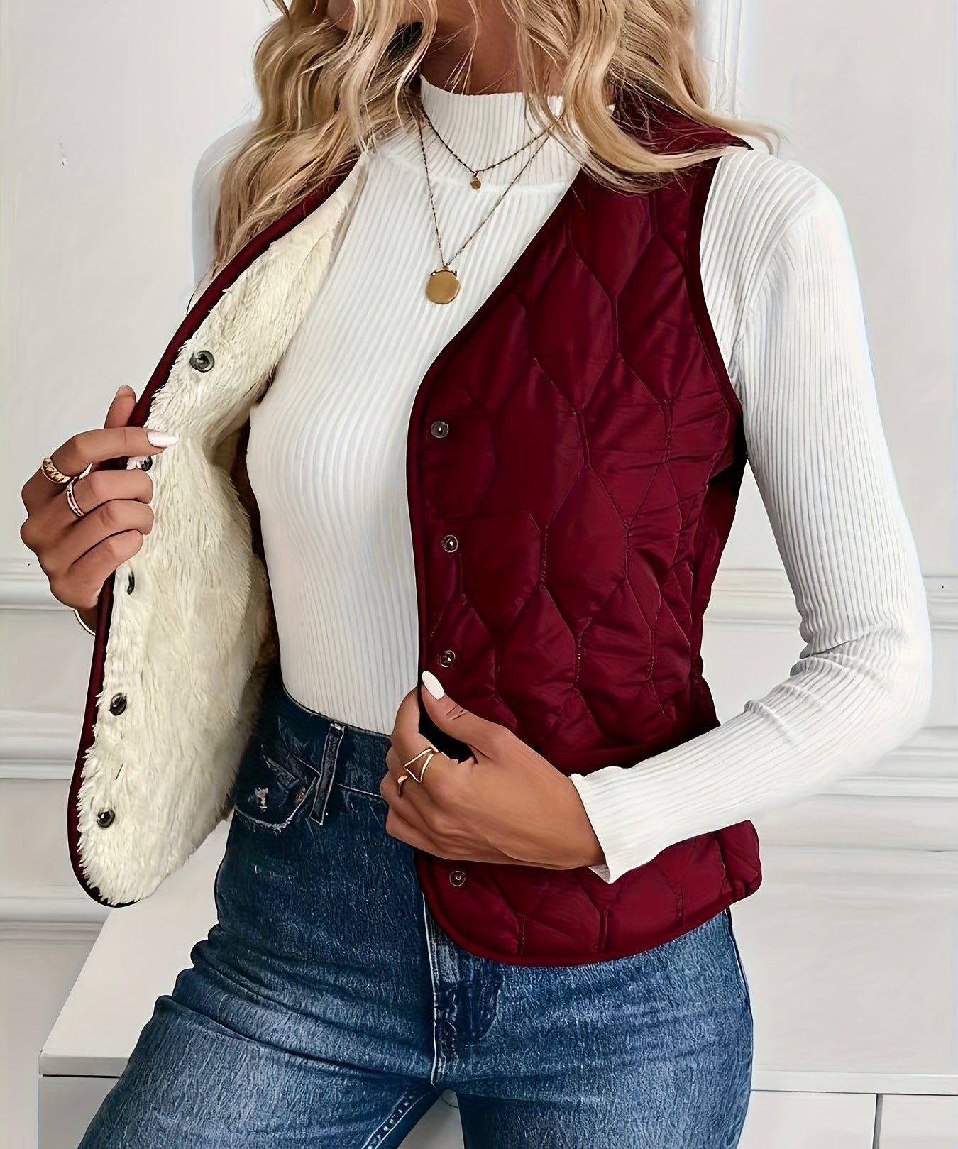 Gilet Sans Manches Matelassé & Style Bomber
