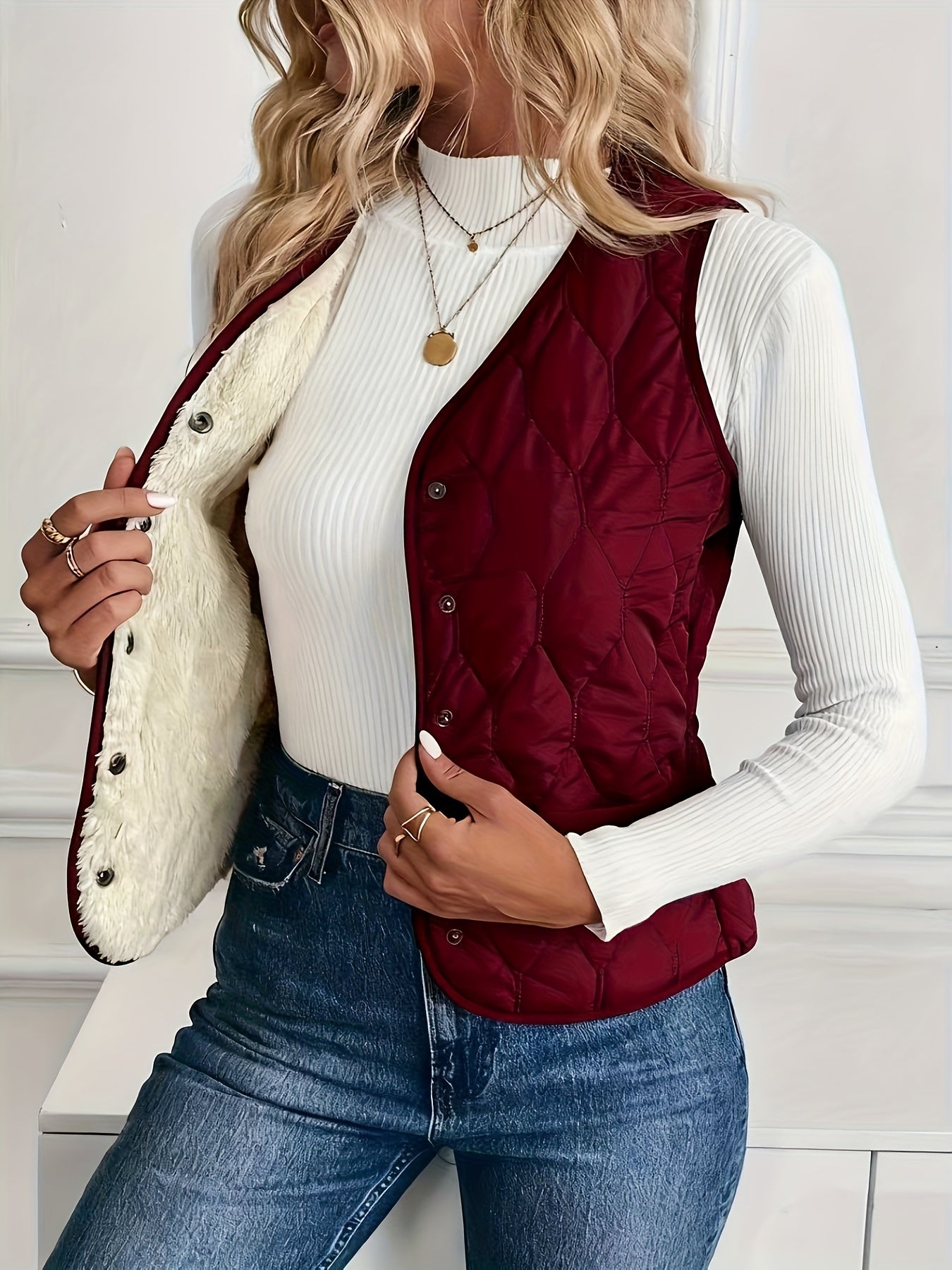 Gilet Sans Manches Matelassé & Style Bomber