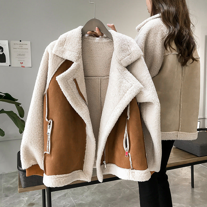 Manteau Oversize en Fausse Peau de Mouton – Douceur & Style Urbain