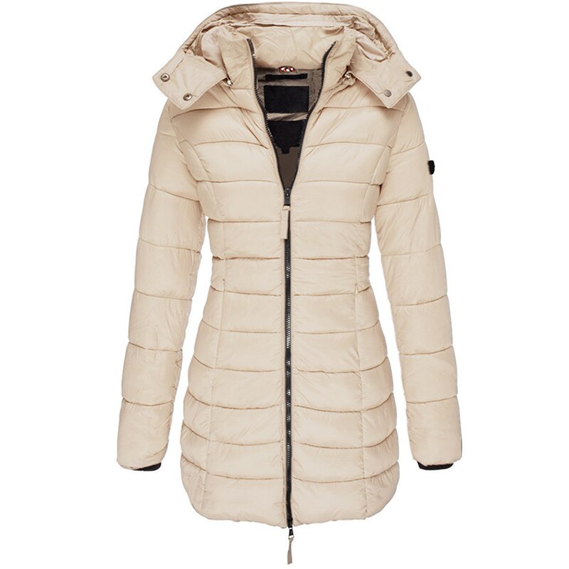 Doudoune Femme Automne/Hiver avec Capuche & Fermeture Zippée
