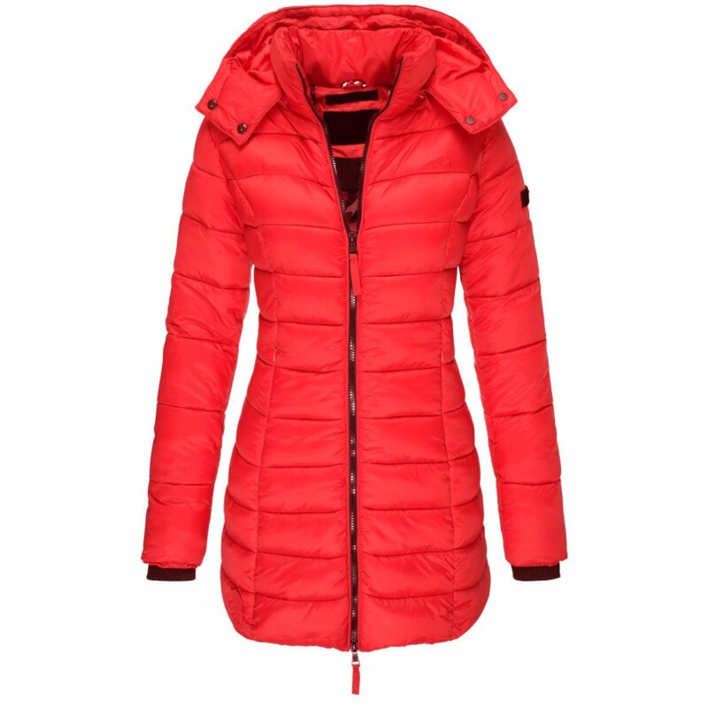 Doudoune Femme Automne/Hiver avec Capuche & Fermeture Zippée