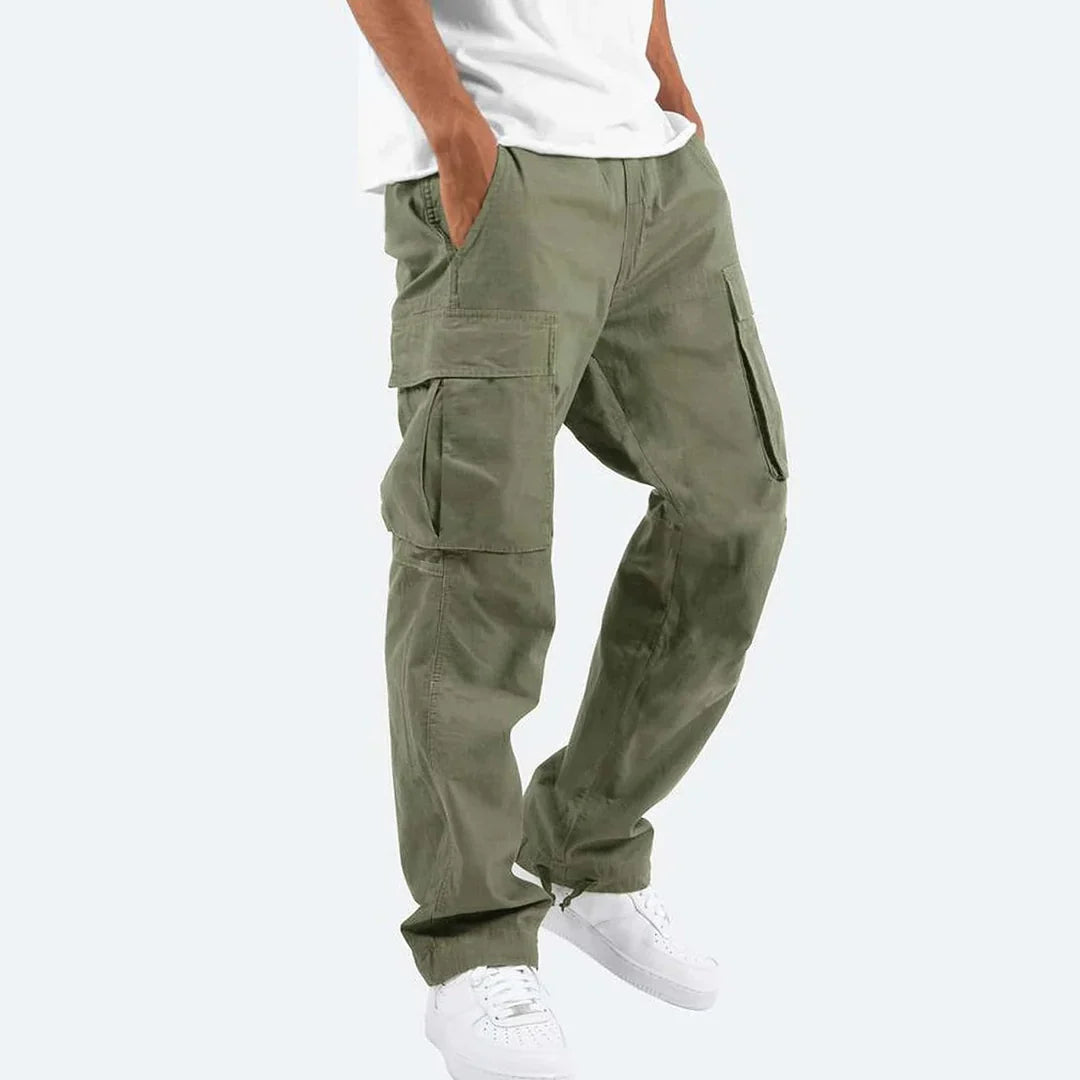 Pantalon Cargo Homme Décontracté avec Poches Latérales