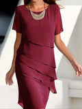 Robe en Chiffon avec Volants