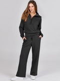 Ensemble décontracté femme sweat zippé et pantalon large