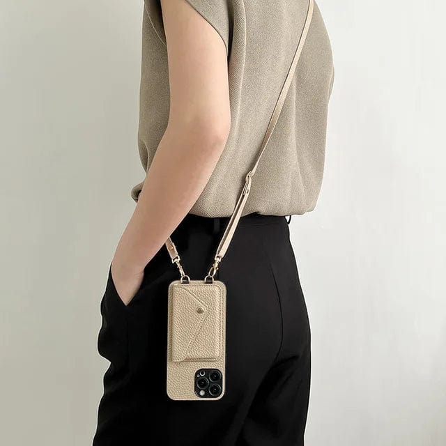 Étui Téléphone Crossbody en Cuir