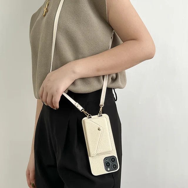Étui Téléphone Crossbody en Cuir