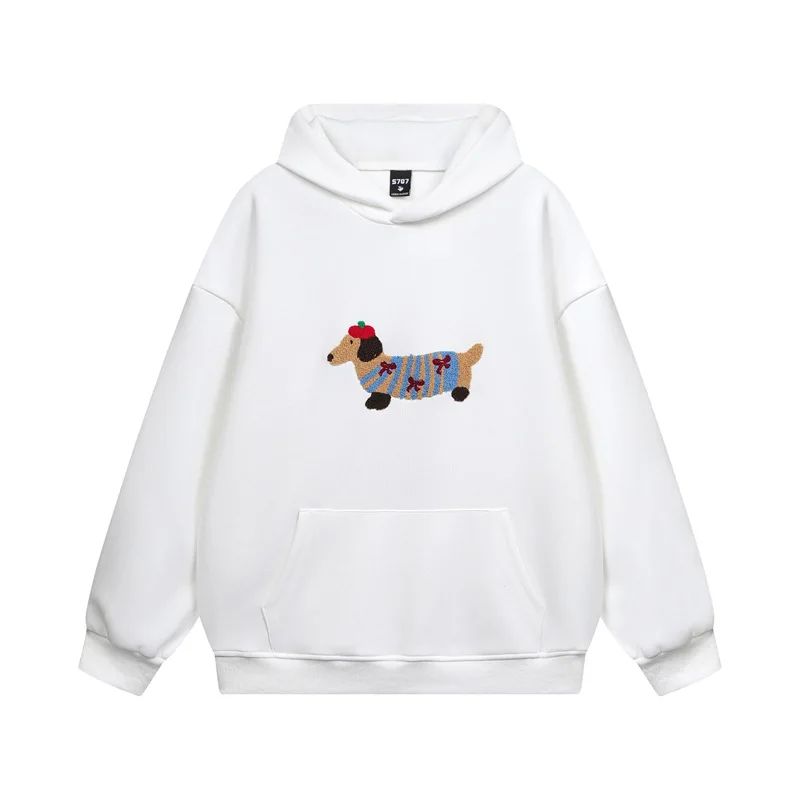 Hoodie Unisexe Oversize avec Broderie Teckel