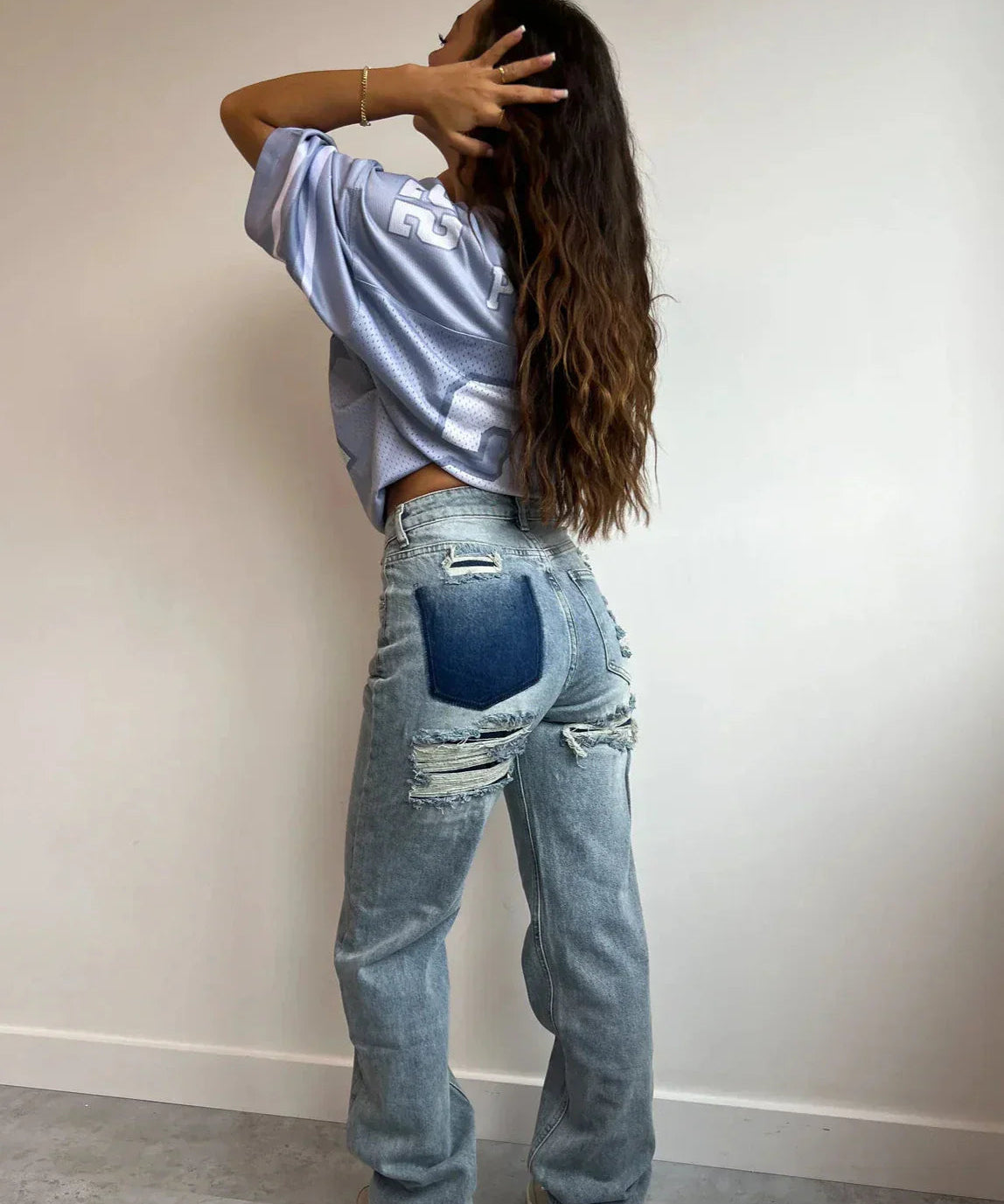 Jean Ripped Taille Haute Vintage