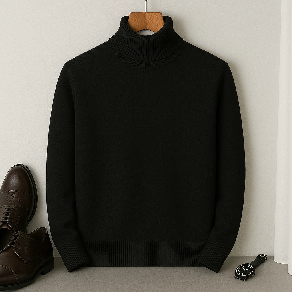 Pull Cachemire Col Roulé Homme & Luxe Doux