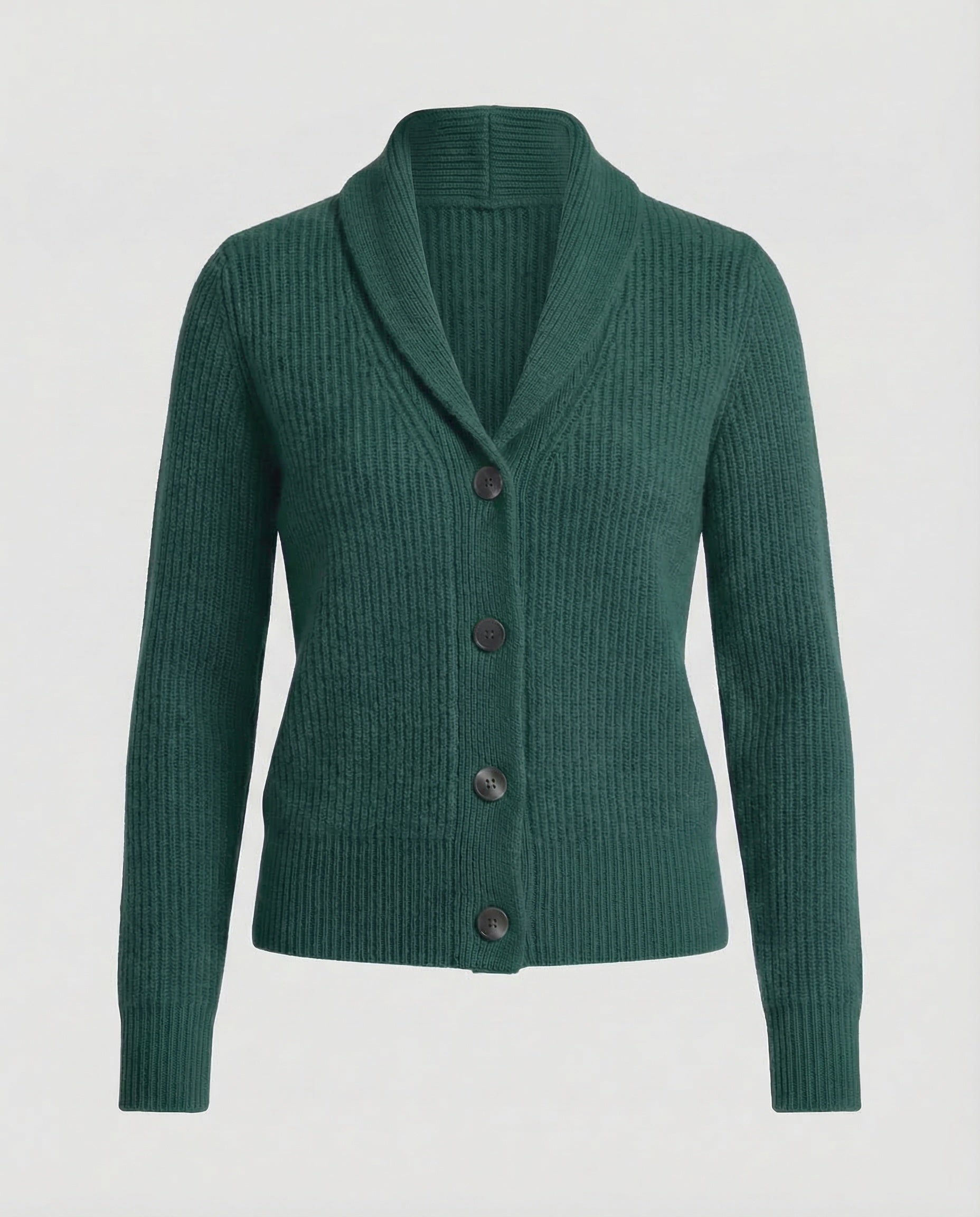Cardigan en tricot à boutons – Col à revers coupe standard pour bureau et quotidien
