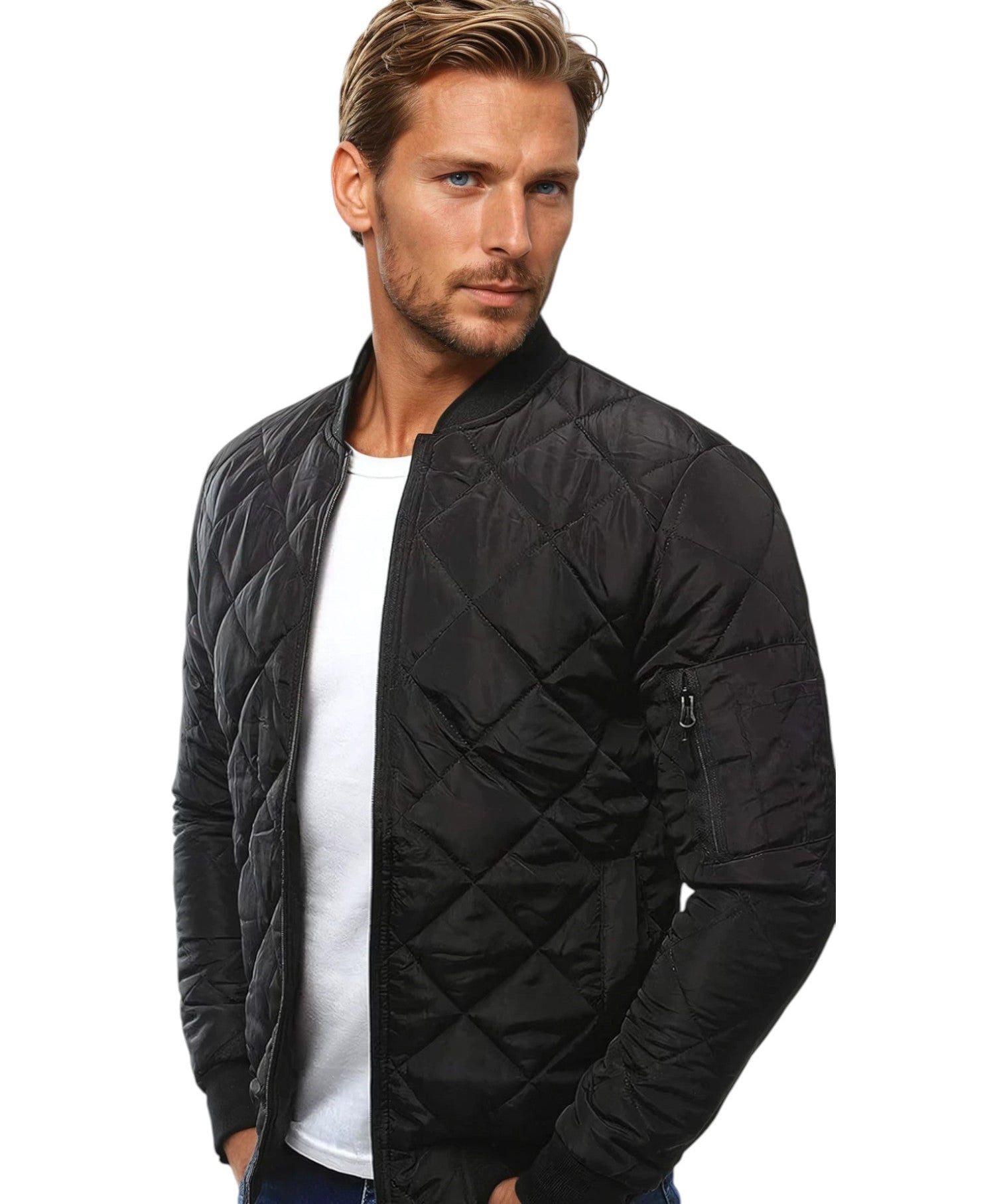 Veste Bomber Matelassée Homme – Légère & Coupe-Vent
