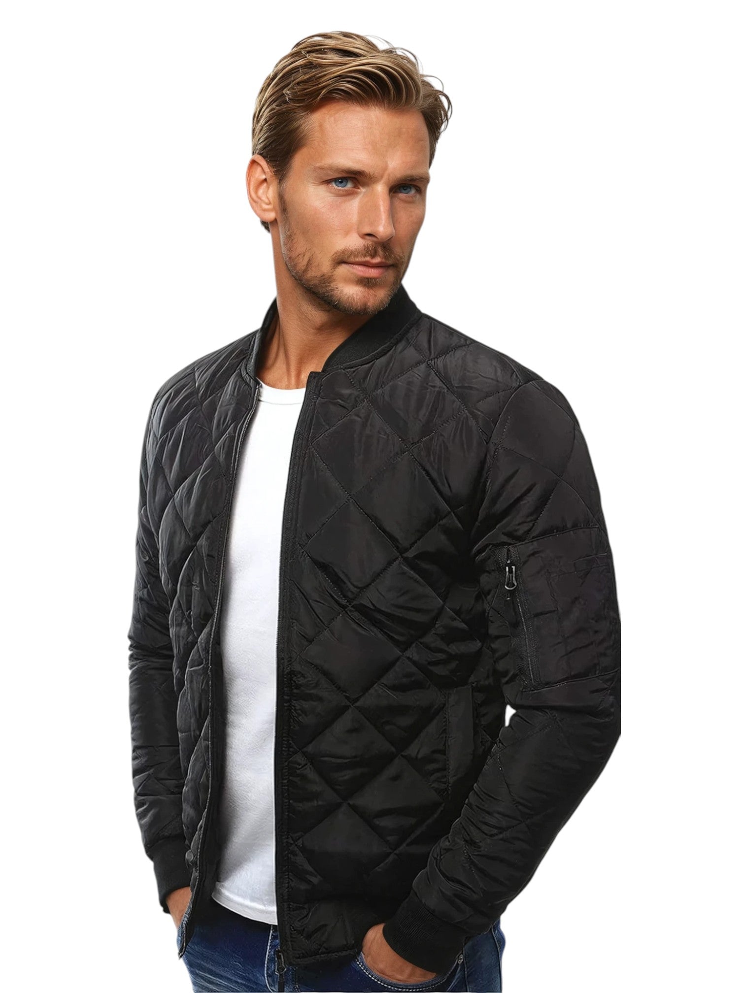 Veste Bomber Matelassée Homme – Légère & Coupe-Vent