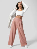 Pantalon taille haute coupe ajustée élégante