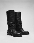 Bottes femme à plateforme – Talon épais, tige haute, style motard au quotidien