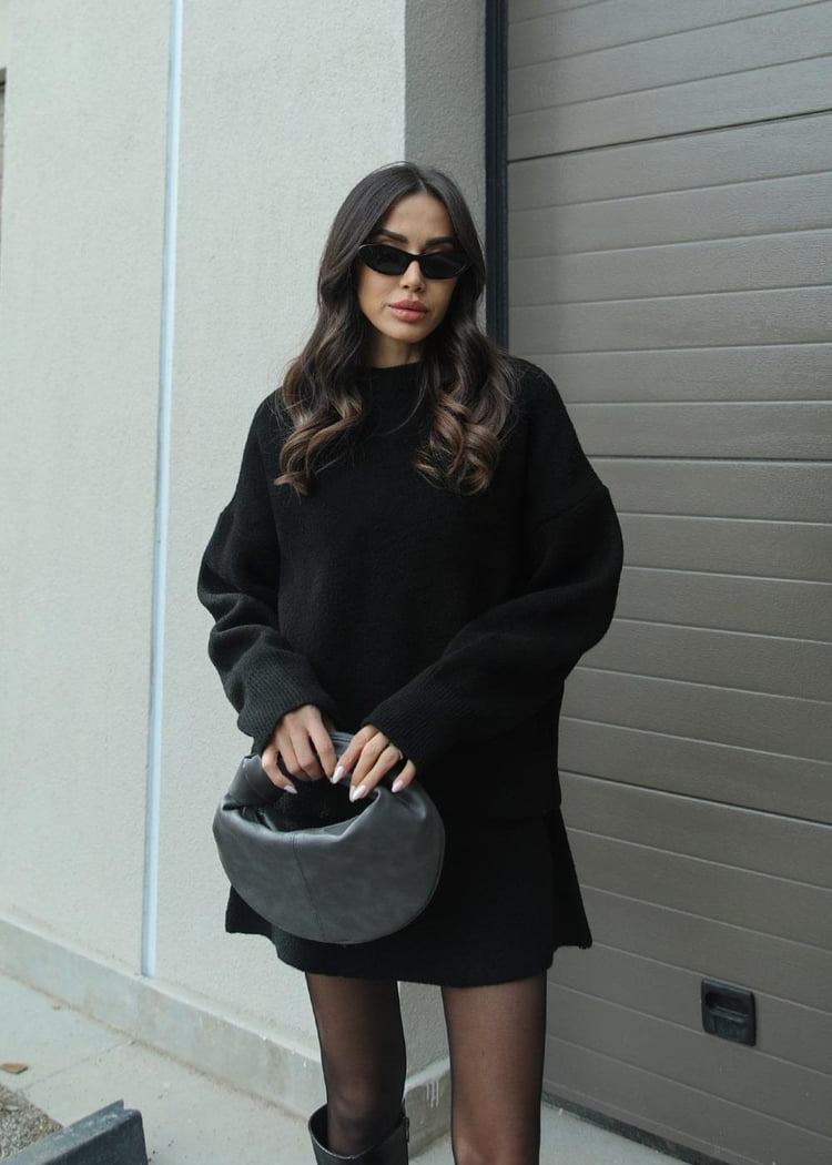Ensemble Tricot Douillet 2 pièces - Pull Oversize & Jupe