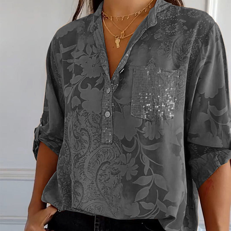 Chemise Intemporelle avec Imprimé, Col et Boutons