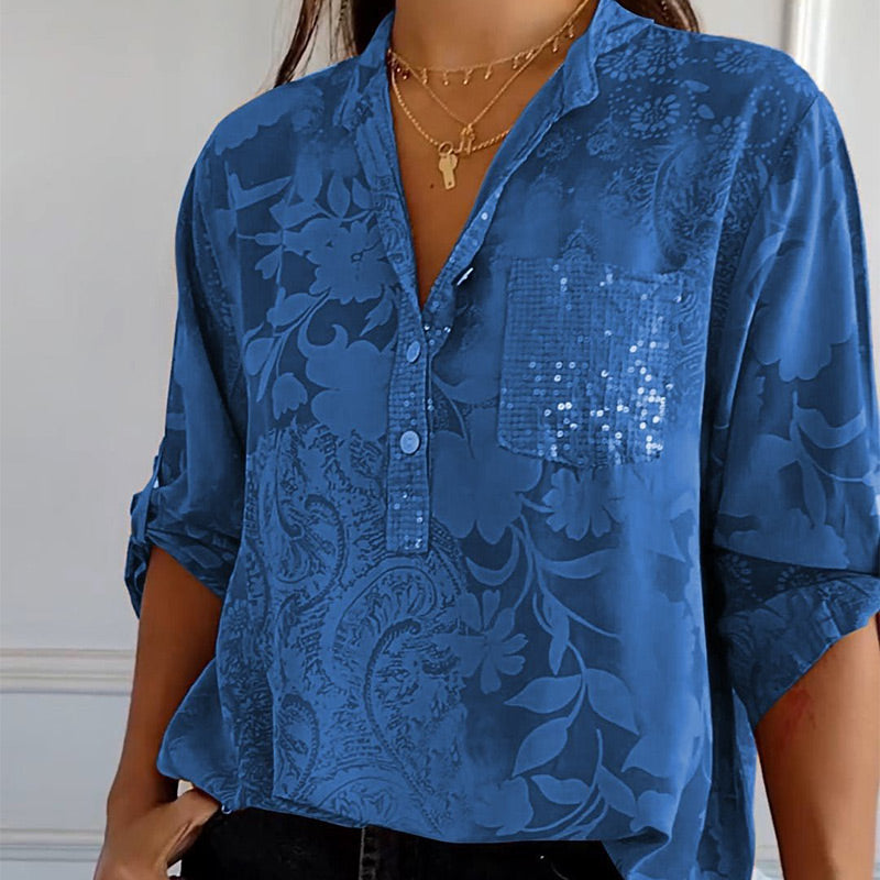 Chemise Intemporelle avec Imprimé, Col et Boutons
