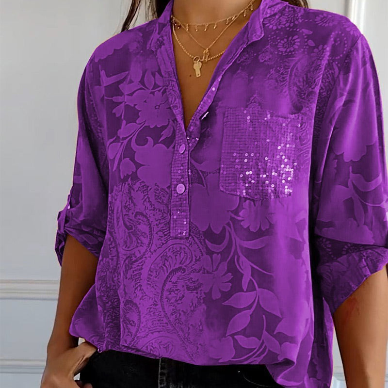 Chemise Intemporelle avec Imprimé, Col et Boutons