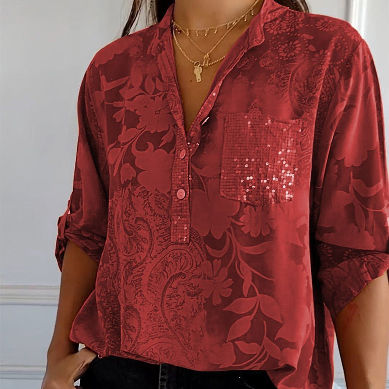Chemise Intemporelle avec Imprimé, Col et Boutons