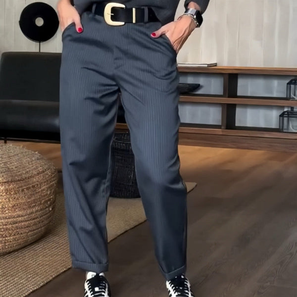 Pantalon Élégant à Rayures
