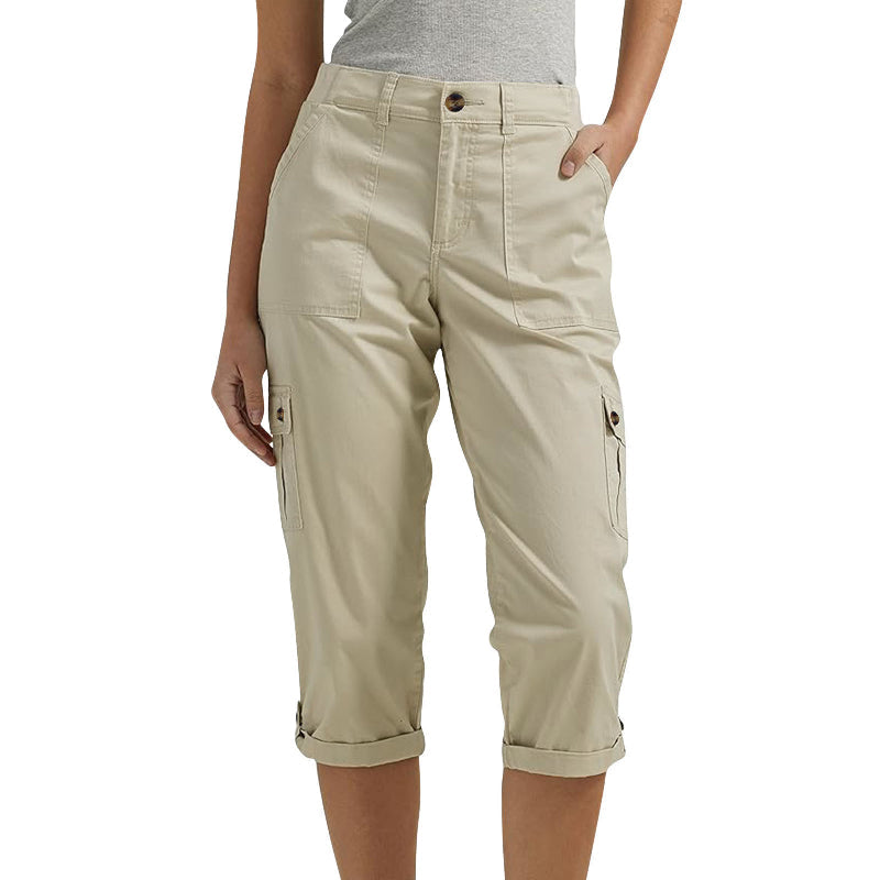 Shorts casual pour femmes avec plusieurs poches et taille haute