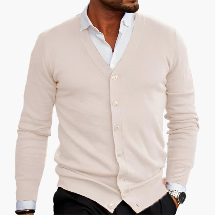 Cardigan pour hommes Classique Élégant – Veste en maille pour affaires et loisirs avec décolleté en V
