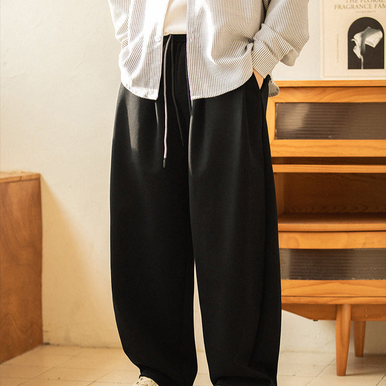 Pantalon Large Décontracté avec Cordon de Serrage Ajustable – Confort