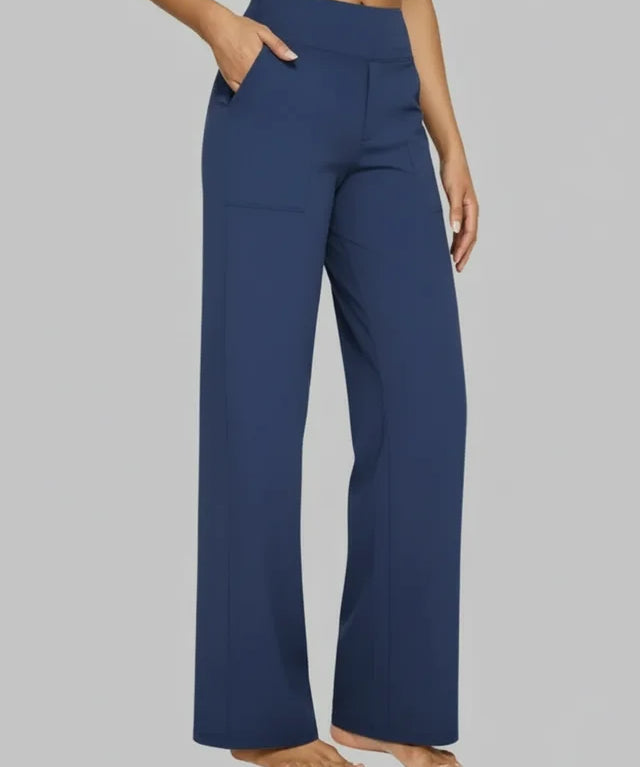 Pantalon Stretch Confort Taille Haute pour Femme au Style Élégant et Décontracté