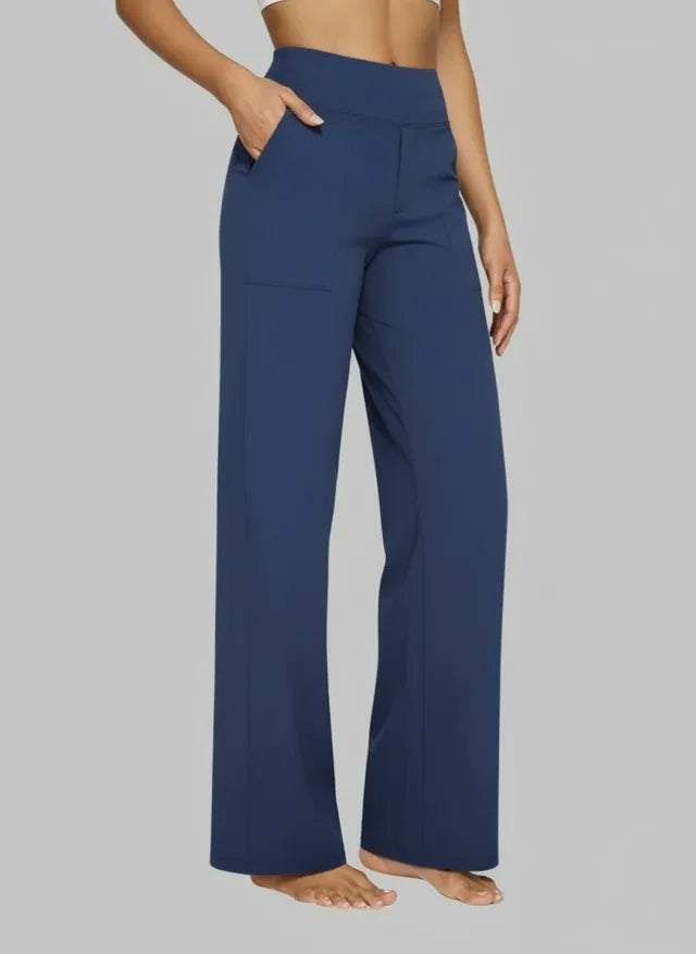 Pantalon Stretch Confort Taille Haute pour Femme au Style Élégant et Décontracté
