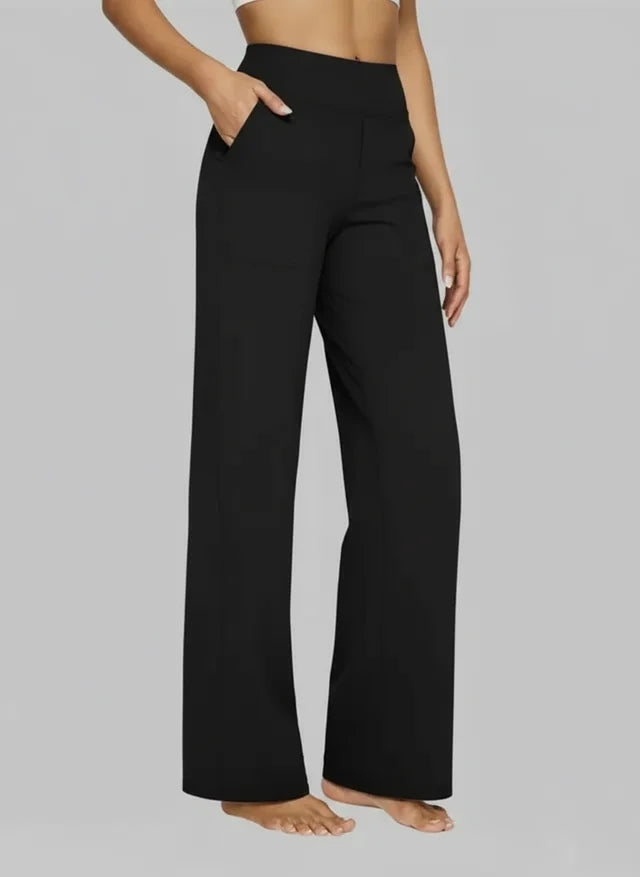 Pantalon Stretch Confort Taille Haute pour Femme au Style Élégant et Décontracté