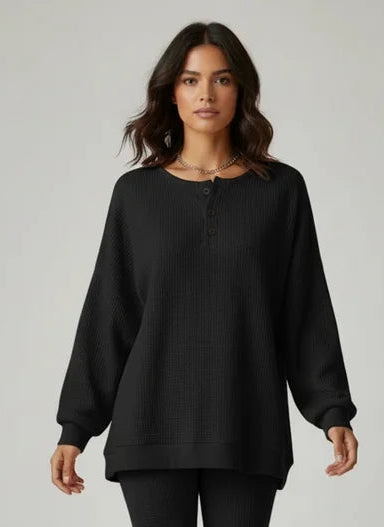 Pull oversize texturé en maille douce pour femme