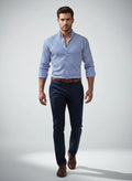 Chemise rayée ajustée pour homme au style soigné