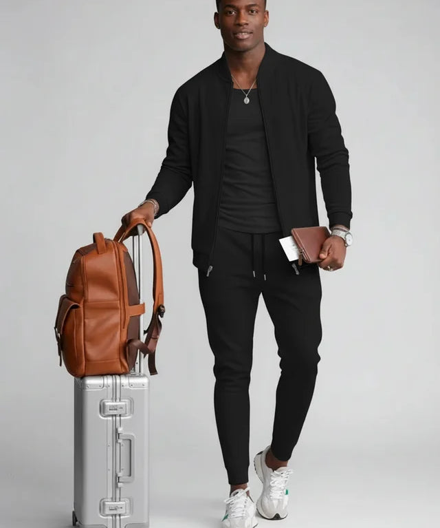 Ensemble Homme Décontracté Tricot Waffle Style Moderne