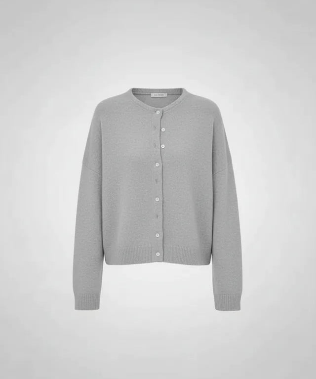 Cardigan tricot boutonné femme coupe ample manches longues