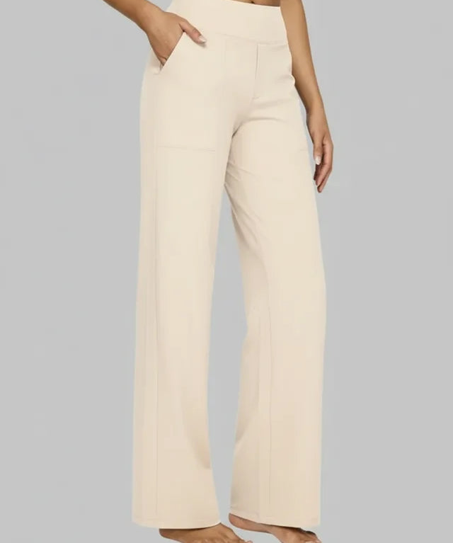 Pantalon Stretch Confort Taille Haute pour Femme au Style Élégant et Décontracté