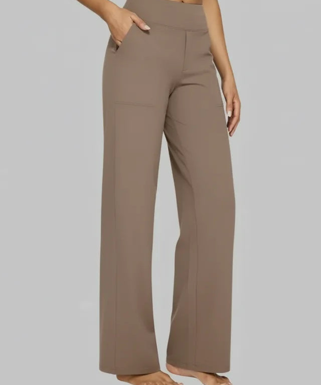 Pantalon Stretch Confort Taille Haute pour Femme au Style Élégant et Décontracté