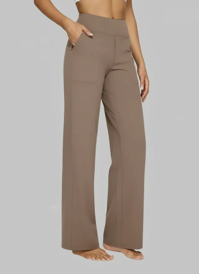 Pantalon Stretch Confort Taille Haute pour Femme au Style Élégant et Décontracté