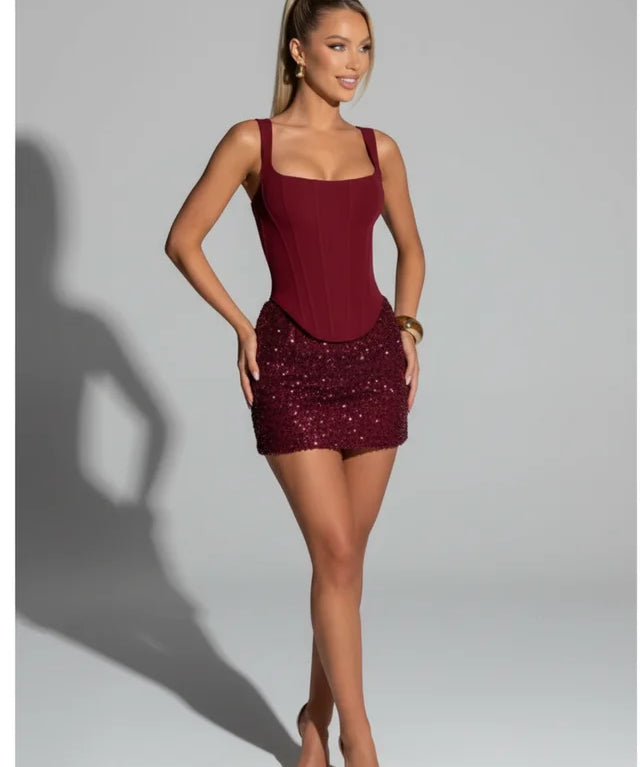Robe Mini Femme Sequins Chic Dos Nu Coupe Slim Soirée