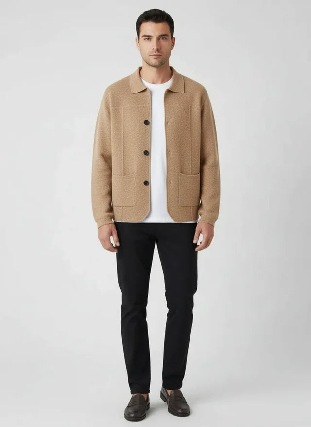 Chemise overshirt en laine mérinos extra-fine pure
