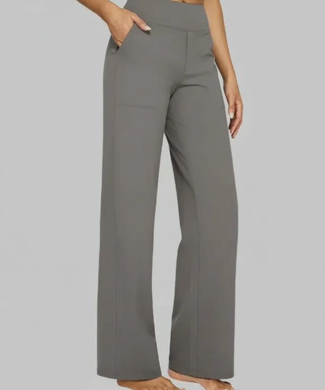 Pantalon Stretch Confort Taille Haute pour Femme au Style Élégant et Décontracté